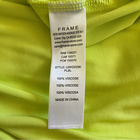 Frame Neon low V Strappy Slip Dress size XS - Picture 13 of 16